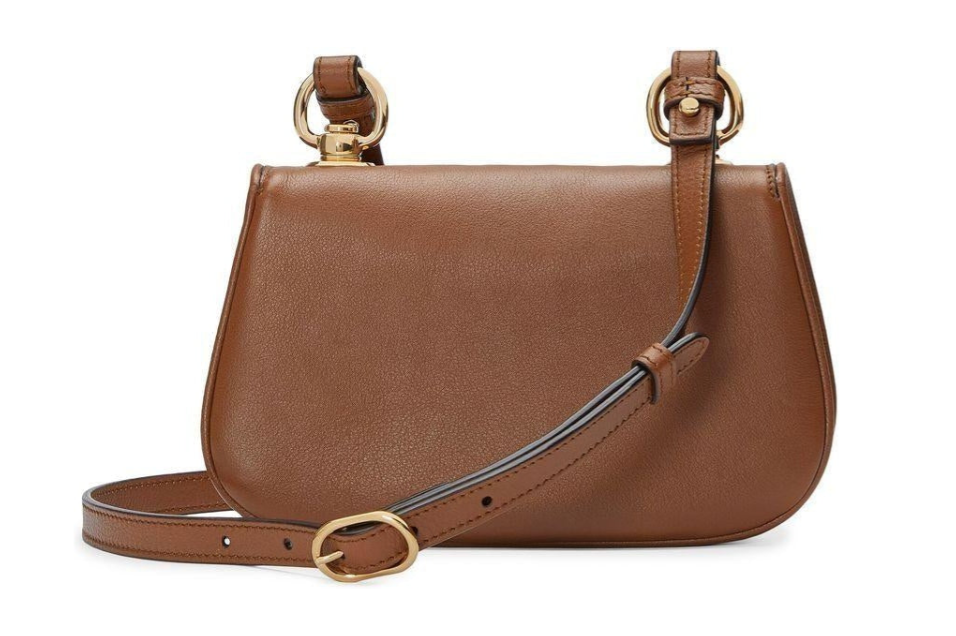 Mini Blondie Shoulder Bag Brown Leather