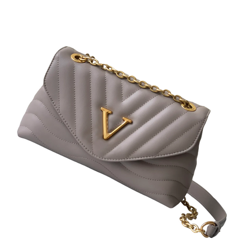 Mini Handbag New Wave Chain Bag CM Taupe Leather