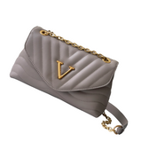 Mini Handbag New Wave Chain Bag CM Taupe Leather