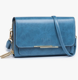 Handbag Saffiano Light Blue Leather Mini Bag