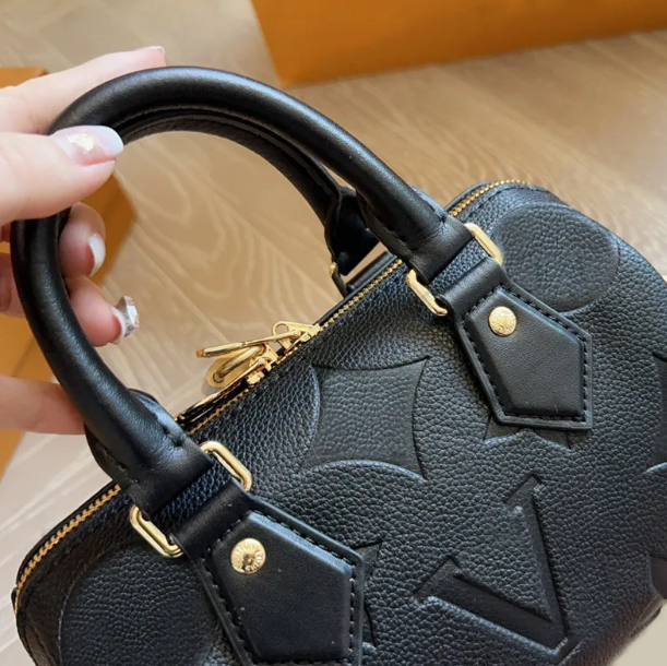 Mini Handbag Papillon Bb Black Leather Handbag