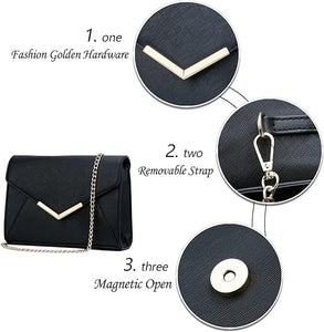 Leather Evening Envelope Clutch